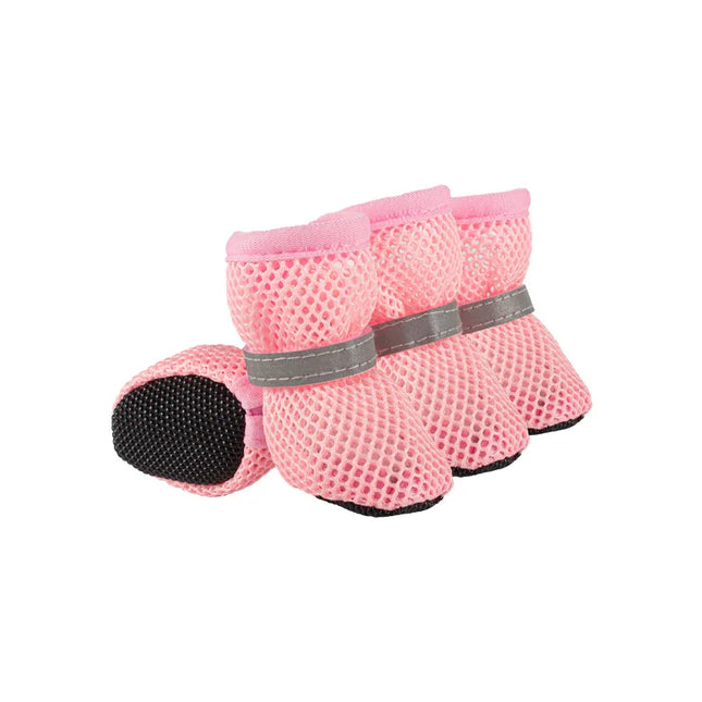 4PCS Summer Dog Shoes Breathable Anti-Slip Wear-Resistant Dog Outdoor Boots for Small Medium Dogs Cats Puppy Pet Accessories