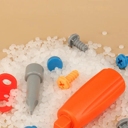211PCS Child Pretend Repair Toolbox DIY Assembling Power Screwdriver Toy Kit Creative Games Educational Montessori Toys for Kids