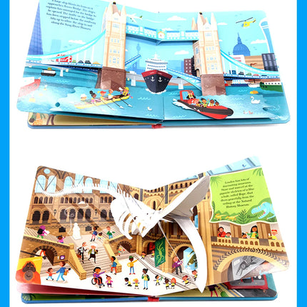 Kids Pop Up 3D Flap Picture English Books Fairy Tales Bedtime Reading Book Enlighten Learning Toys Children Gift Montessori